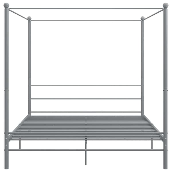 vidaXL Himmelsäng grå metall 180x200 cm grå