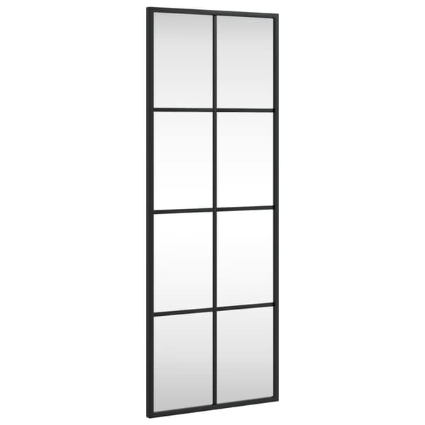 vidaXL Väggspegel svart 30x80 cm rektangulär järn art