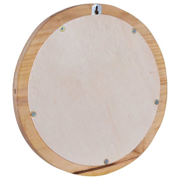 vidaXL Väggspegel rund 40 cm teak Brun