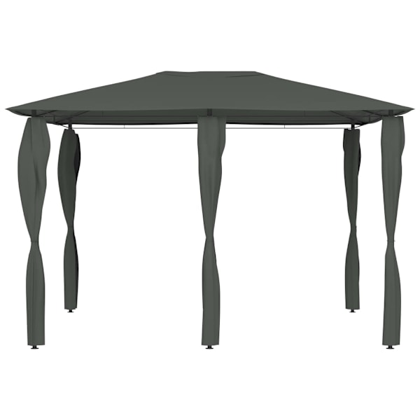 vidaXL Paviljong med stolpar 3x4x2,6 m antracit 160 g/m² Antracit