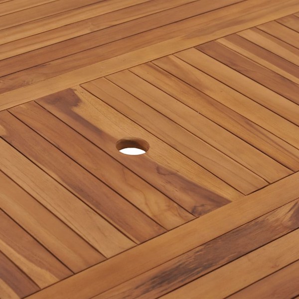 vidaXL Trädgårdsbord 150x150x75 cm massiv teak Brun