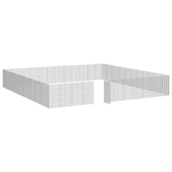 vidaXL Husdjursbur 48-panel 54x100 cm galvaniserat järn Silver