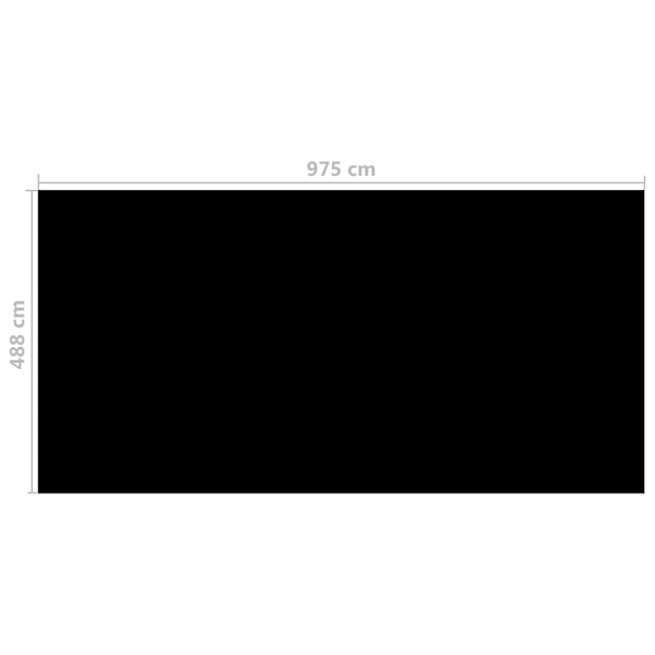 vidaXL Poolskydd svart 975x488 cm PE Svart