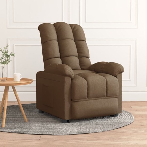 vidaXL Reclinerfåtölj brun tyg Brun