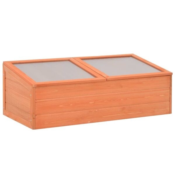 vidaXL Växthus trä 100x50x34 cm Brun