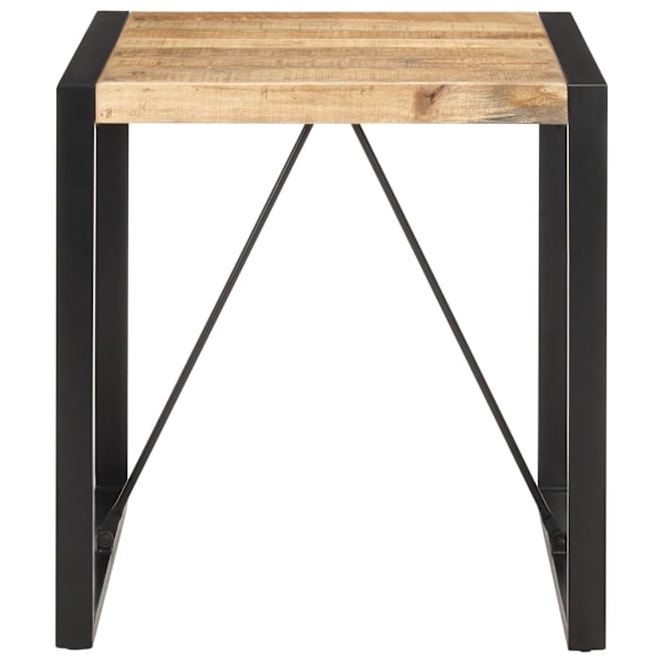 vidaXL Matbord 70x70x75 cm massivt grovt mangoträ Svart