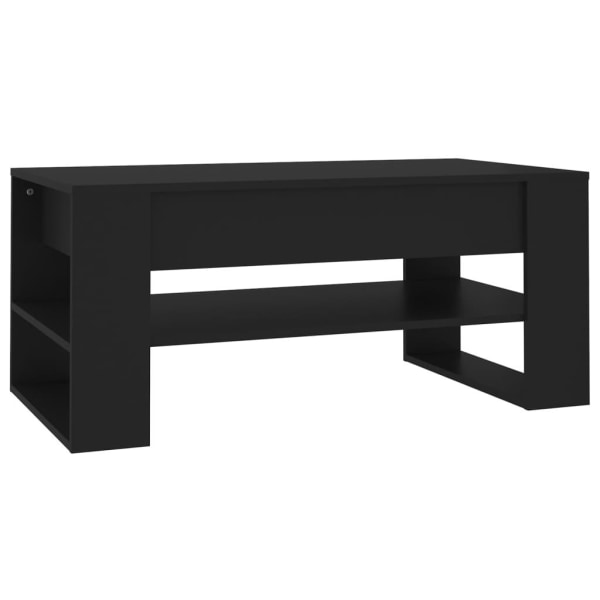 vidaXL Soffbord svart 102x55x45 cm konstruerat trä Svart