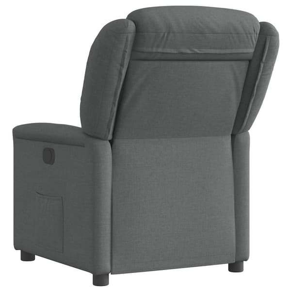 vidaXL Elektrisk reclinerfåtölj mörkgrå tyg Grå