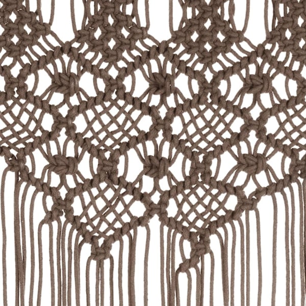 vidaXL Gardin makramé taupe 140x240 cm bomull Taupe