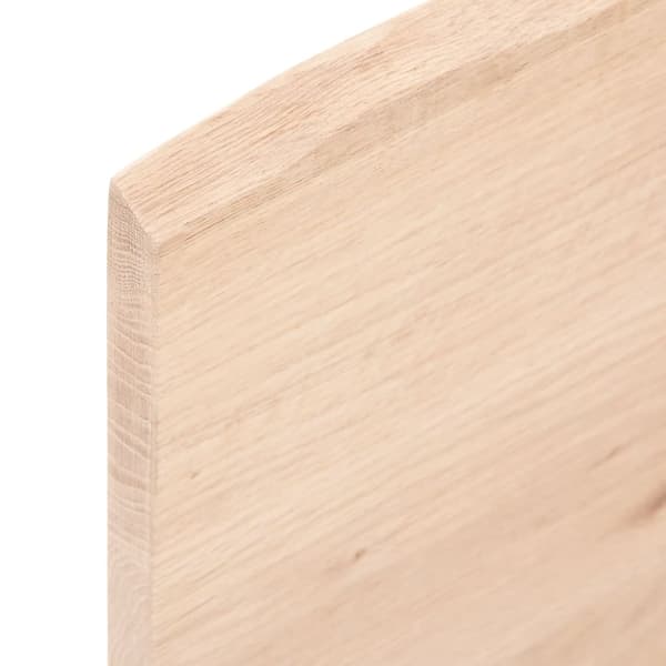vidaXL Hyllplan 80x40x2 cm obehandlad massiv ek Brun