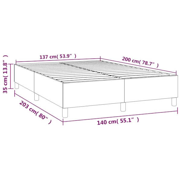 vidaXL Sängram vit 140x200 cm konstläder Vit