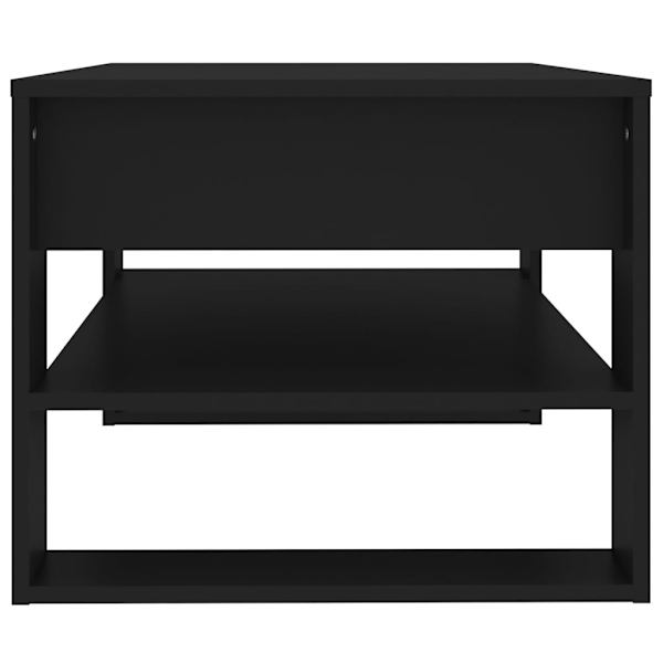 vidaXL Soffbord svart 102x55x45 cm konstruerat trä Svart