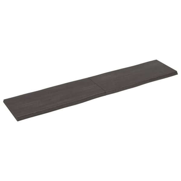 vidaXL Bordsskiva mörkbrun 180x40x(2-4) cm massivt trä levande kant Brun