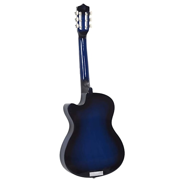 vidaXL Gitarr 12 delar med 6 strängar western blå 38" Blå
