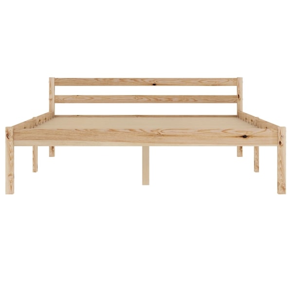 vidaXL Sängram massiv furu 120x200 cm Brun