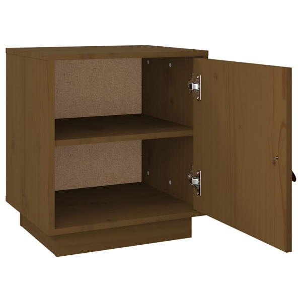 vidaXL Sängbord honungsbrun 40x34x45 cm massiv furu Brun
