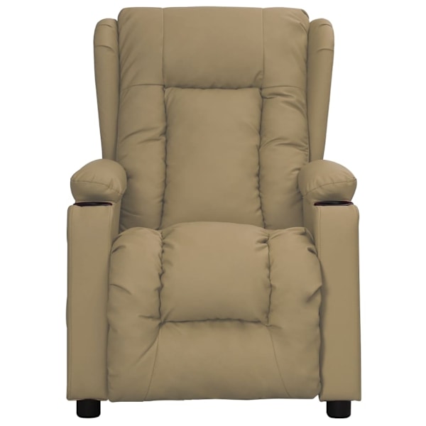 vidaXL Reclinerfåtölj cappuccino konstläder Brun