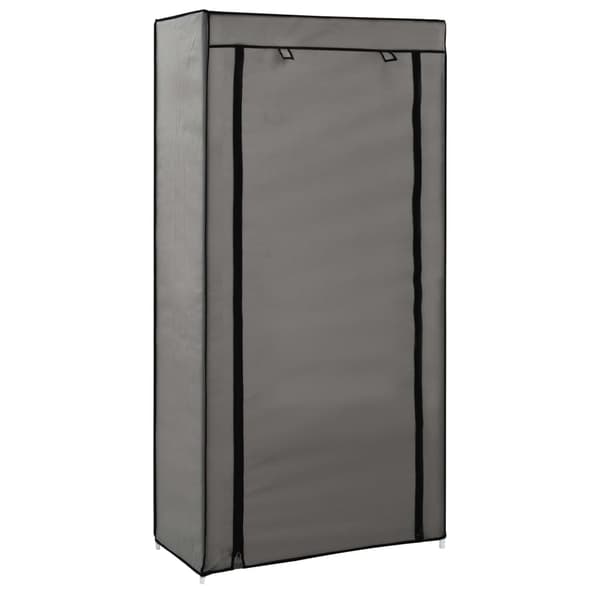 vidaXL Skoförvaring med överdrag grå 58x28x106 cm tyg grå