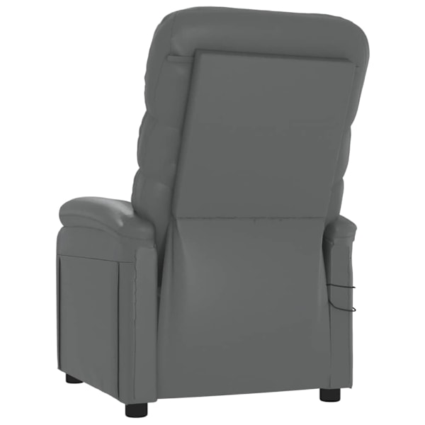 vidaXL Elektrisk massagefåtölj Grå konstläder grå