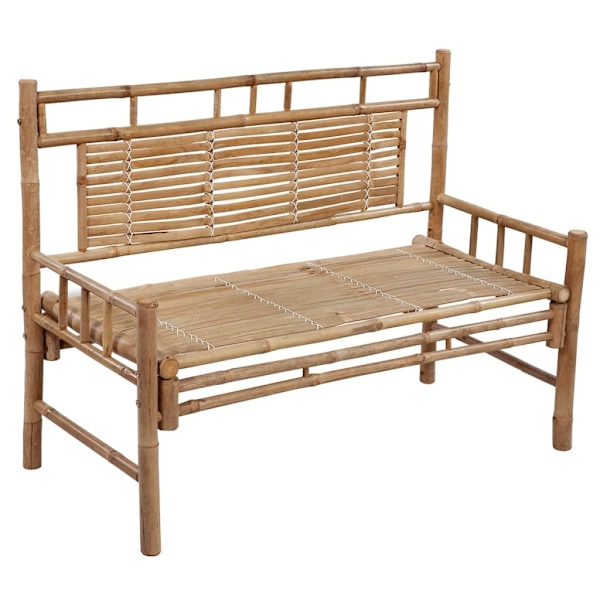 vidaXL Trädgårdsbänk med dyna 120 cm bambu Taupe