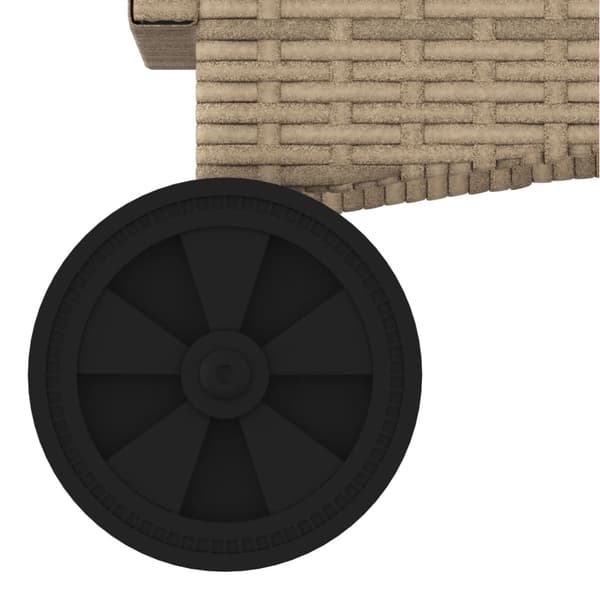 vidaXL Solsängar med dynor 2 st beige konstrotting Beige