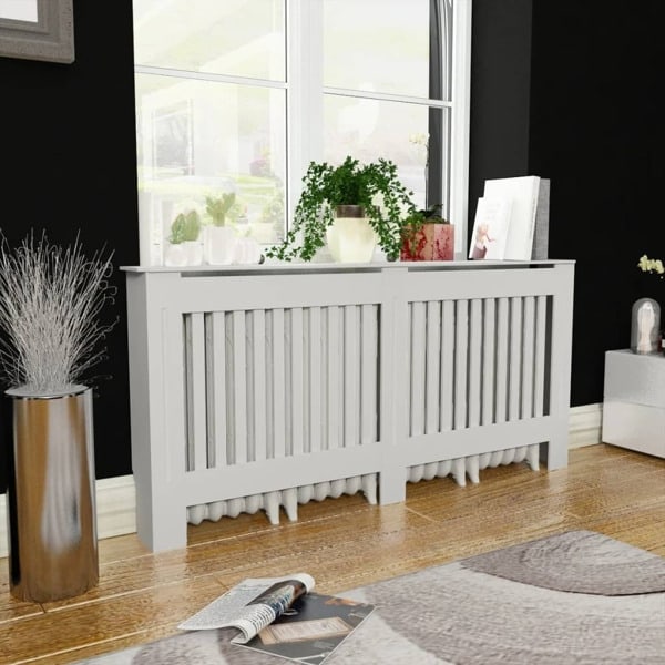 vidaXL Elementskydd vit MDF 172 cm Vit