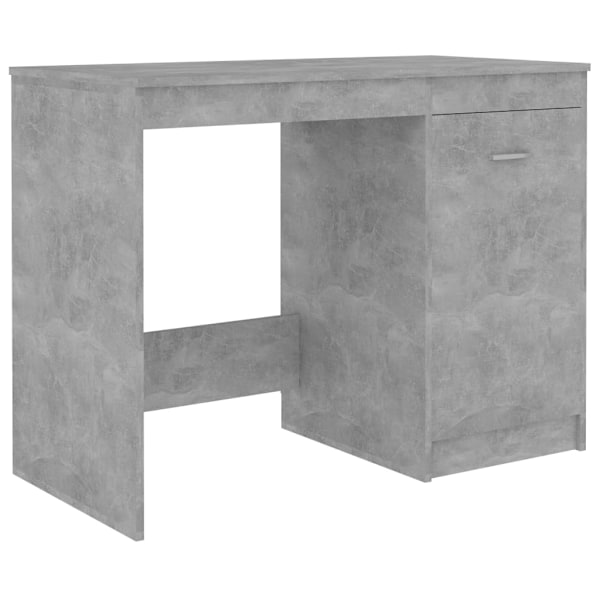 vidaXL Skrivbord betonggrå 100x50x76 cm konstruerat trä grå