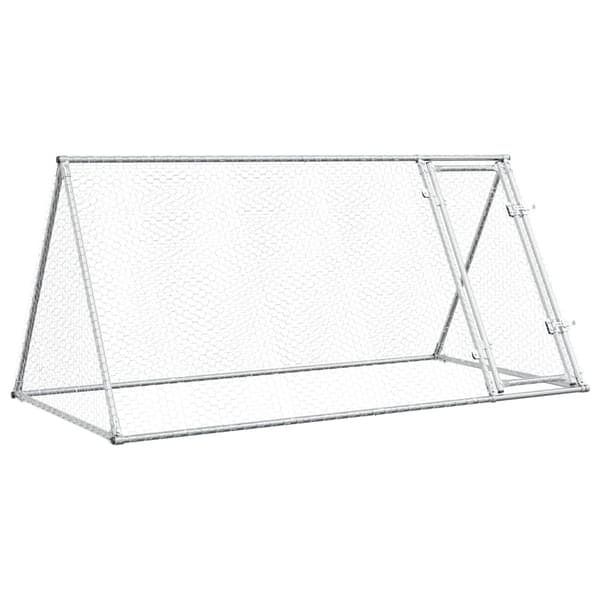 vidaXL Hönsbur silver 200x105x91 cm galvaniserat stål Silver