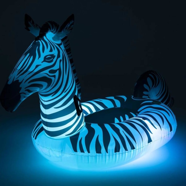 Köp Bestway Badmadrass zebra med LED-belysning Transparent | Fyndiq