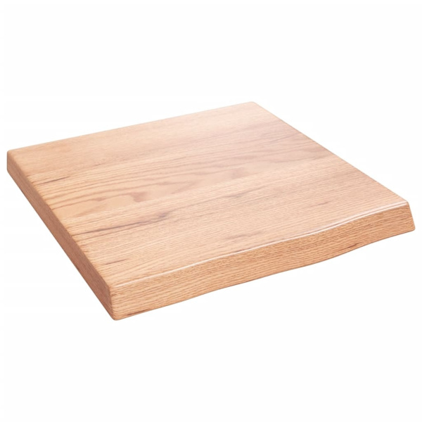 vidaXL Bänkskiva badrum ljusbrun 40x40x(2-4) cm behandlat massivt trä Brun