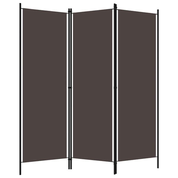 vidaXL Rumsavdelare 3 paneler brun 150x180 cm Brun