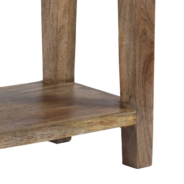 vidaXL Konsolbord massivt mangoträ 118x30x80 cm Brun