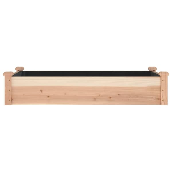 vidaXL Odlingslåda med foder 120x60x25 cm massivt granträ Brun