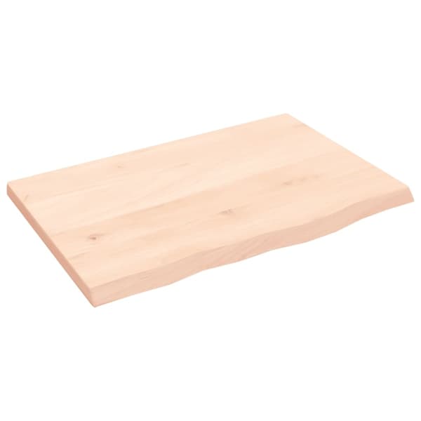 vidaXL Hyllplan 60x40x2 cm obehandlad massiv e6 Brun