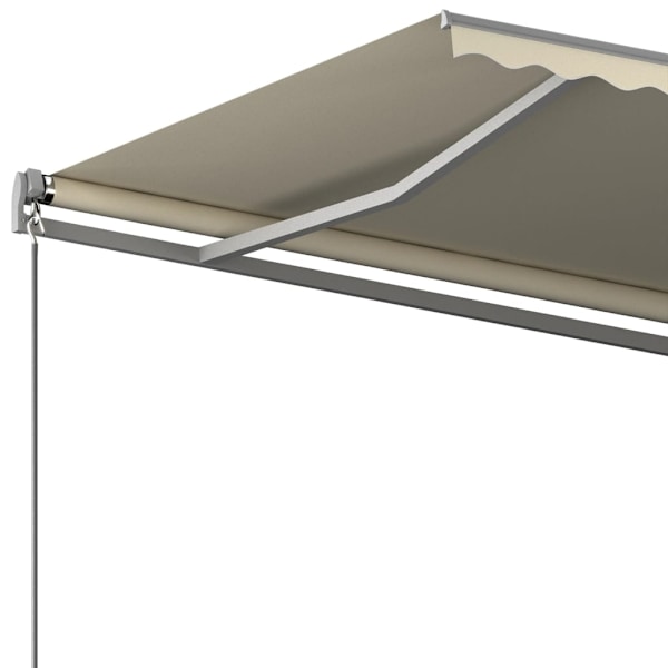 vidaXL Markis automatisk fristående 500x350 cm gräddvit Creme