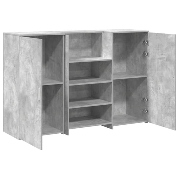 vidaXL Receptionsdisk betonggrå 155x50x103,5 cm konstruerat trä Grå