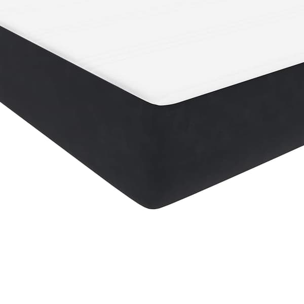 vidaXL Ramsäng med madrass svart 80x220 cm sammet Svart