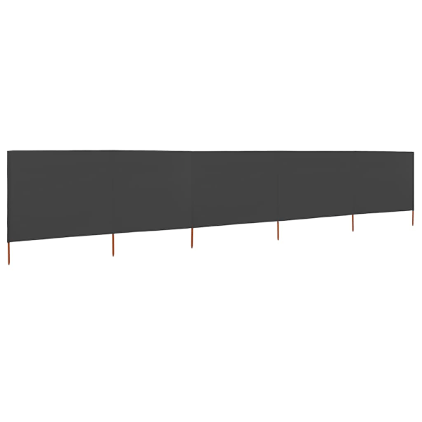 vidaXL Vindskydd 5 paneler tyg 600x120 cm antracit Antracit