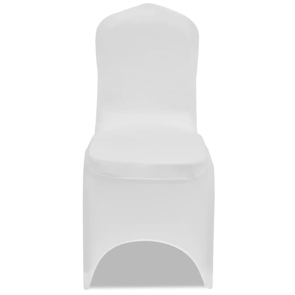 vidaXL Stolsöverdrag stretch 12 st vit Vit