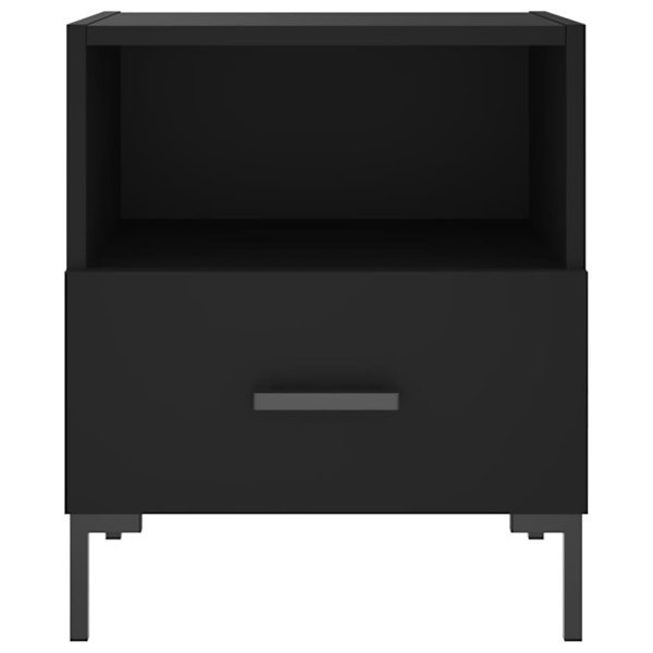 vidaXL Sängbord 2 st svart 40x35x47,5 cm konstruerat trä Svart
