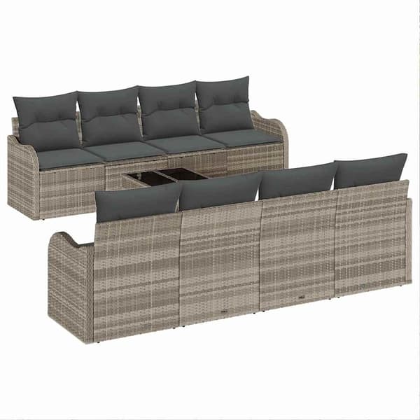 vidaXL Trädgårdsoffset Ljusgrå 55 x 55 x 37 cm konstrotting Ljusgrå