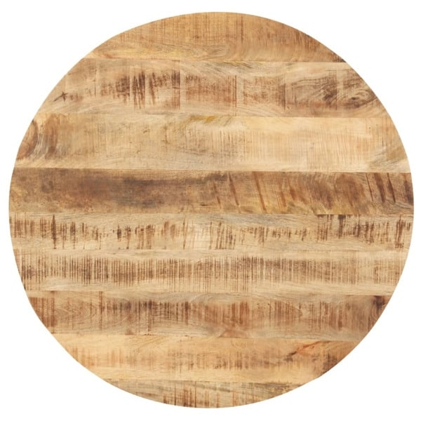 vidaXL Bordsskiva i massivt mangoträ rund 25-27 mm 80 cm Brun