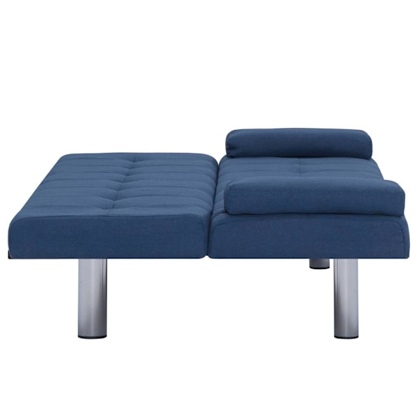 vidaXL Bäddsoffa med två kuddar blå polyester Blå