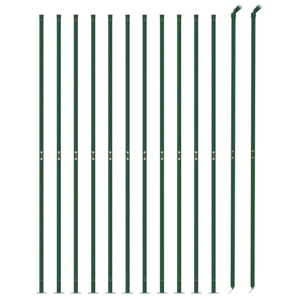 vidaXL Stängsel med stolpsko grön 1,8x25 m Grön