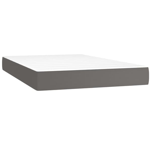 vidaXL Ramsäng med madrass grå 120x200 cm konstläder Grå