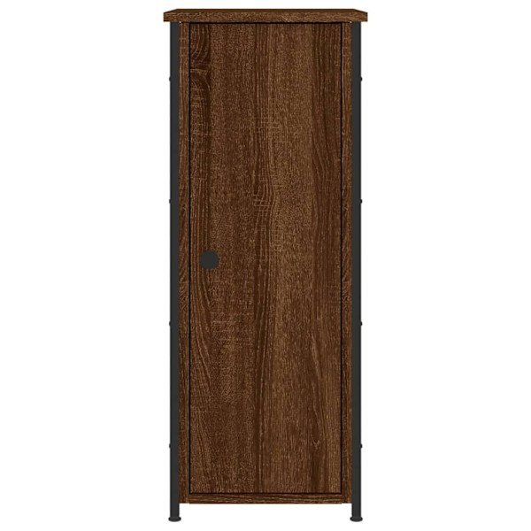 vidaXL Sängbord brun ek 32x42x80 cm konstruerat trä Brun