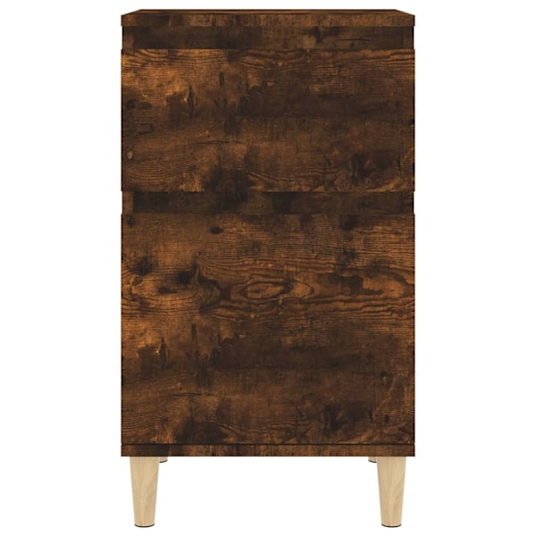 vidaXL Sängbord 2 st rökfärgad ek 40x35x70 cm Brun