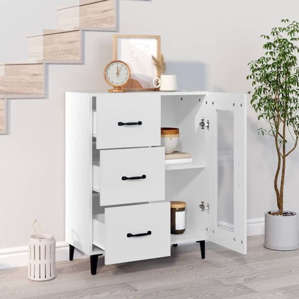 vidaXL Skåp vit 69,5x34x90 cm konstruerat trä Vit