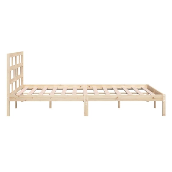 vidaXL Sängram massivt trä 180x200 cm Brun