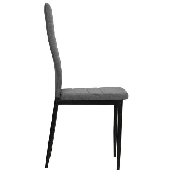 vidaXL Matstolar 4 st ljusgrå tyg grå